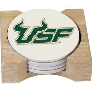   Florida Bulls Set of Four Round Stone Coasters