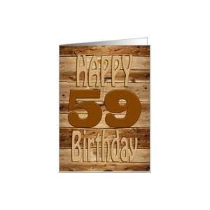    59th Birthday, Carved wood for a handyman Card Toys & Games