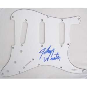 Johnny Winter Signed Fender Strat Pick Guard JSA   Sports Memorabilia 