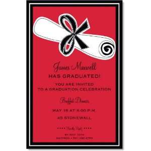  The Great Divide Red Graduation Invitations Health 