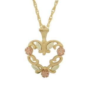  10K Gold Open Heart Necklace Jewelry