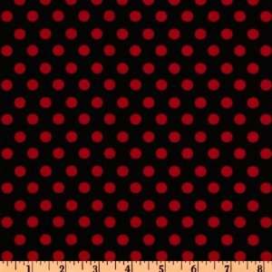 44 Wide Crazy for Dots & Stripes Polka Dot Black/Red 