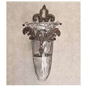  *Glass Wall Sconce with Metal Hanger