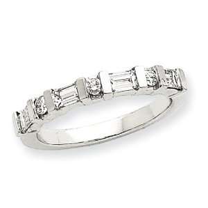  14k White Gold Baguette Anniversary Band Mounting Jewelry