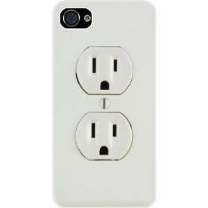  Rikki KnightTM Funny Electrical Outlet White Hard Case 