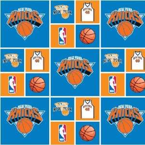  45 Wide NBA Cotton Broadcloth New York Knicks Fabric By 