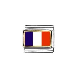 Martinique Flag Italian Charm Bracelet Link