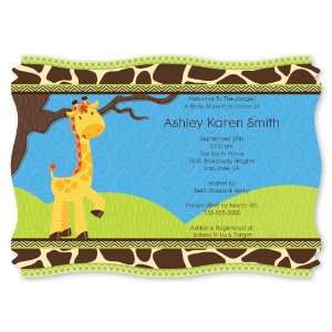  Giraffe Boy   Personalized Baby Shower Invitations With 