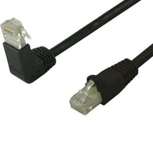   UTP Patch Cord 90 Degree Down to Straight, Black, 3FT Electronics
