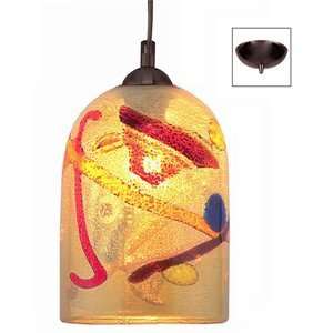   in Dark Pewter   Dome Canopy with Kandinsky Gold glass