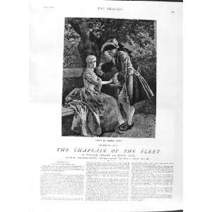 1881 ILLUSTRATION STORY CHAPLAIN FLEET ROMANCE MAN LADY 