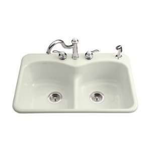  Kohler Langlade Smart Divide Kitchen Sink  3 Hole Faucet 