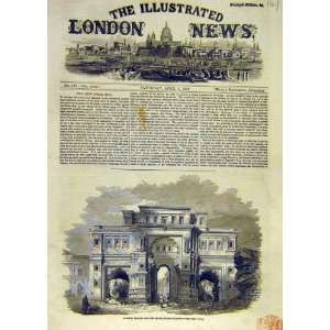 Gateway Palace Square Kolapoor India Old Print 1858