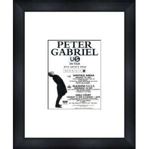 PETER GABRIEL US Tour 1993   Custom Framed Original Ad   Framed Music 