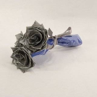   Him   Silver Roses   Gift for Him   Duct Tape Roses   Unique Gift Idea