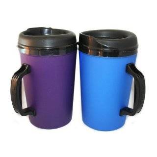 ThermoServ Foam Insulated Coffee Mugs 34 oz (1) Purple & (1) Blue by 
