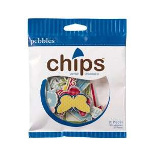 American Crafts   Pebbles   Fresh Goods Collection   Chips   Chipboard 