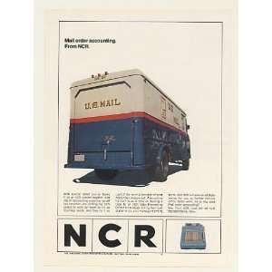  1966 US Mail Truck NCR Mail Order Accounting Service Print 