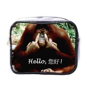  Funny Chinese Hello Ape Orangutan Mini Toiletry Bag 