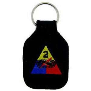  U.S. Army 2nd Armored Division Keychain Automotive