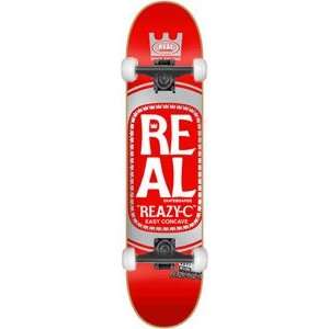 Real Reazy C 8 Ball II [Small] Skateboard   7.75 Red/Sil w/Mini Logos 