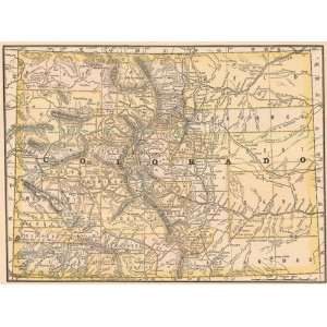  McNally 1887 Antique Map of Colorado