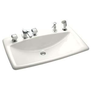  KOHLER K 2885 8S 0 Mans Lav Self Rimming Lavatory, White 