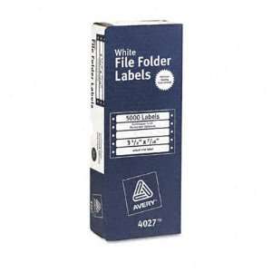  Dot Matrix File Folder Labels 3 1/2 x 7/16 White 