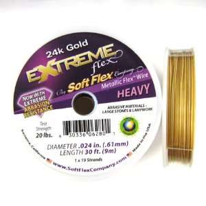    Soft Flex extreme 24k gold beading wire .024 30 ft