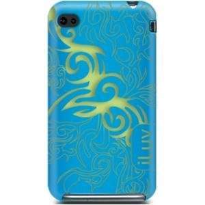 New iLuv Tribal Blue & Green Silicone Case for iPhone 4 