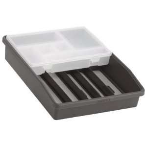  Made Smart Junk Drawer Organizer, Black and Gray Office 