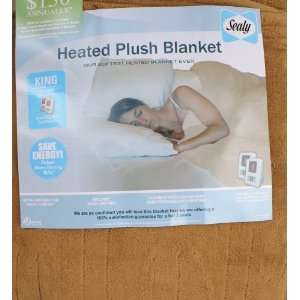  Sealy Plush Heated Blanket, King with 2controler