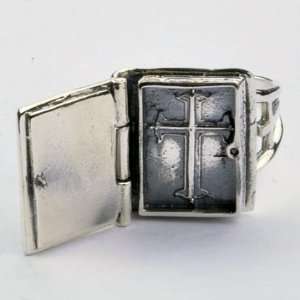  .925 Standard Thai Silver Bible Cross Ring for Men & Guys 