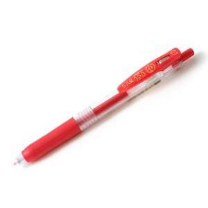  Zebra Sarasa Push Clip Gel Ink Pen   0.7 mm   Red Office 