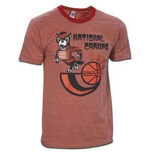 North Carolina State Wolfpack NCAA 1974 Short Sleeve Ringer T Shirt (X 