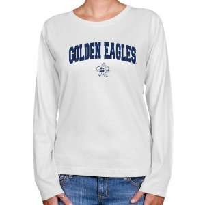 NCAA Oral Roberts Golden Eagles Ladies White Logo Arch Long Sleeve 