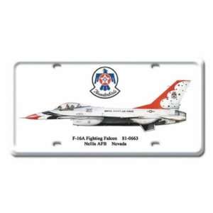    F 16A Fighting Falcon Aviation License Plate