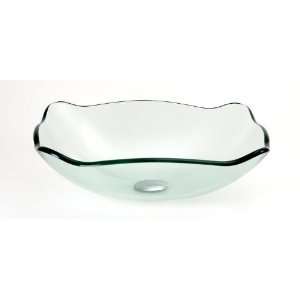  DreamLine DLBG 15 CL Natural Color Glass Square Vessel Sink 