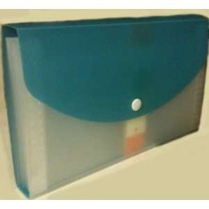  Kingsbridge Envelope Organizer 12 Pockets, Blue and Clear 