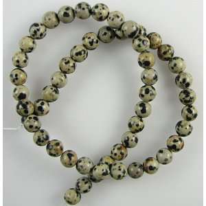  8mm dalmatian jasper round beads 16 strand S2