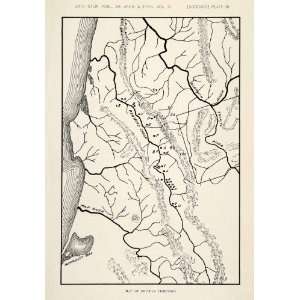  1912 Lithograph Map Chilula Territory Native American 