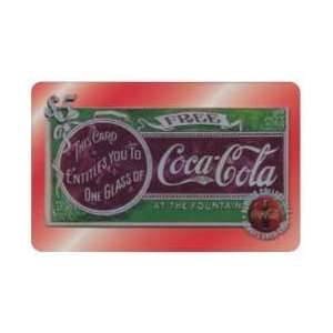    Coca Cola 96 $5. Etched Acetate Free Coke Sampling Coupon #5 of 5