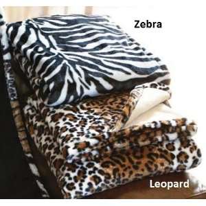  Safari Zebra or Leopard Print Throw