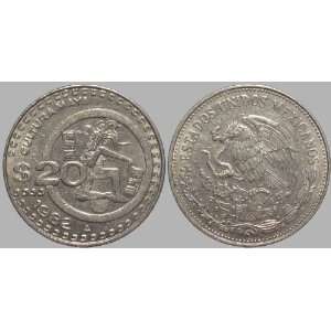  1982 Mexico 20 Pesos    Extra Fine Circulated Condition 