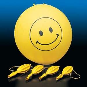  Lot 0f 12 Punch Ball Balloon Smiley Face Party Favor