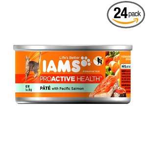 Iams Proactive Health Adult Pate with Pacific Salmon, 3 Ounce Cans 