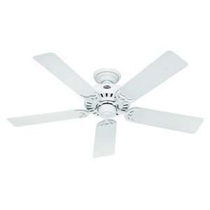  Breeze   52 Ceiling Fan, White Finish with White/Bleached Oak Blade 
