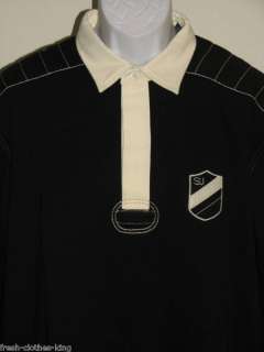 SEAN JOHN New Mens $68 Black Rugby Polo Shirt Choose Sz  