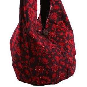   Earth Divas CH101F Cotton Fabric Light Weight Beaded Handbag Beauty