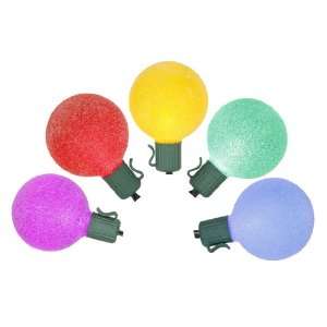 com Set of 10 Battery Operated Sugared Multi LED G50 Christmas Lights 
